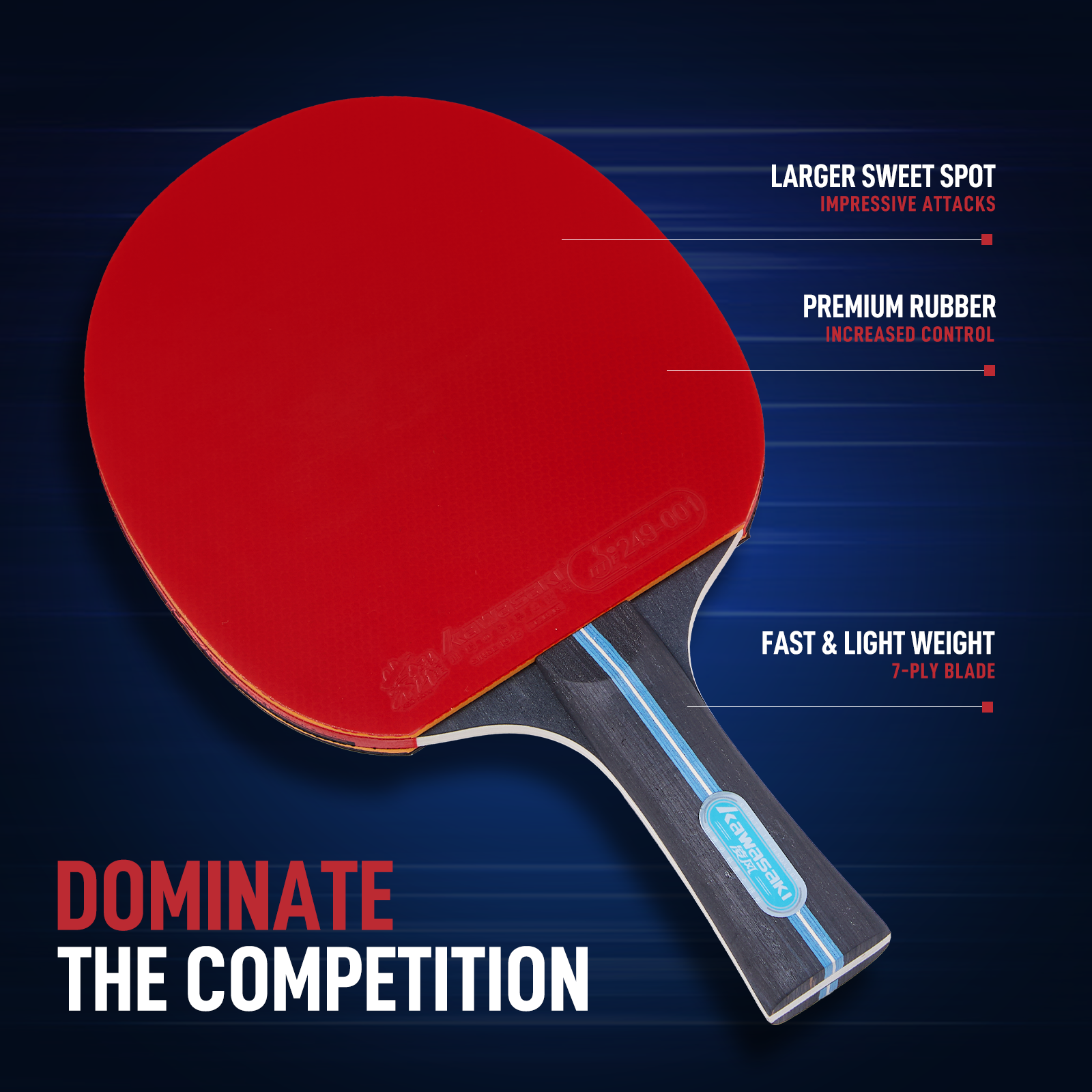 Kawasaki Table Tennis Equipmen - Table Tennis Bat Butterfly ulasan dan harga