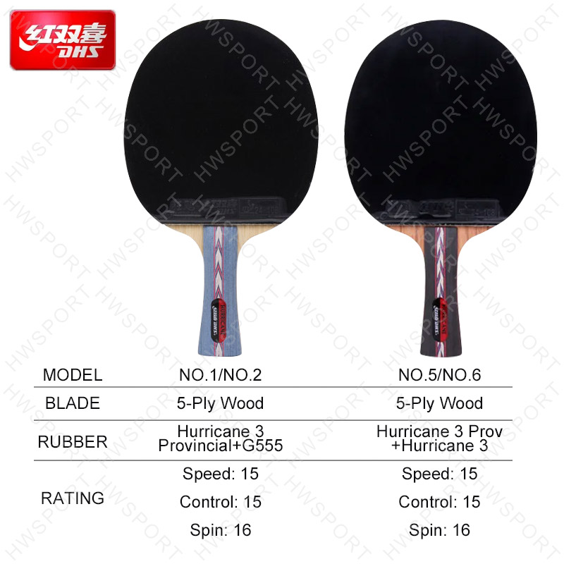DHS Hurricane NO Series Table  - Table Tennis No 1 ulasan dan harga