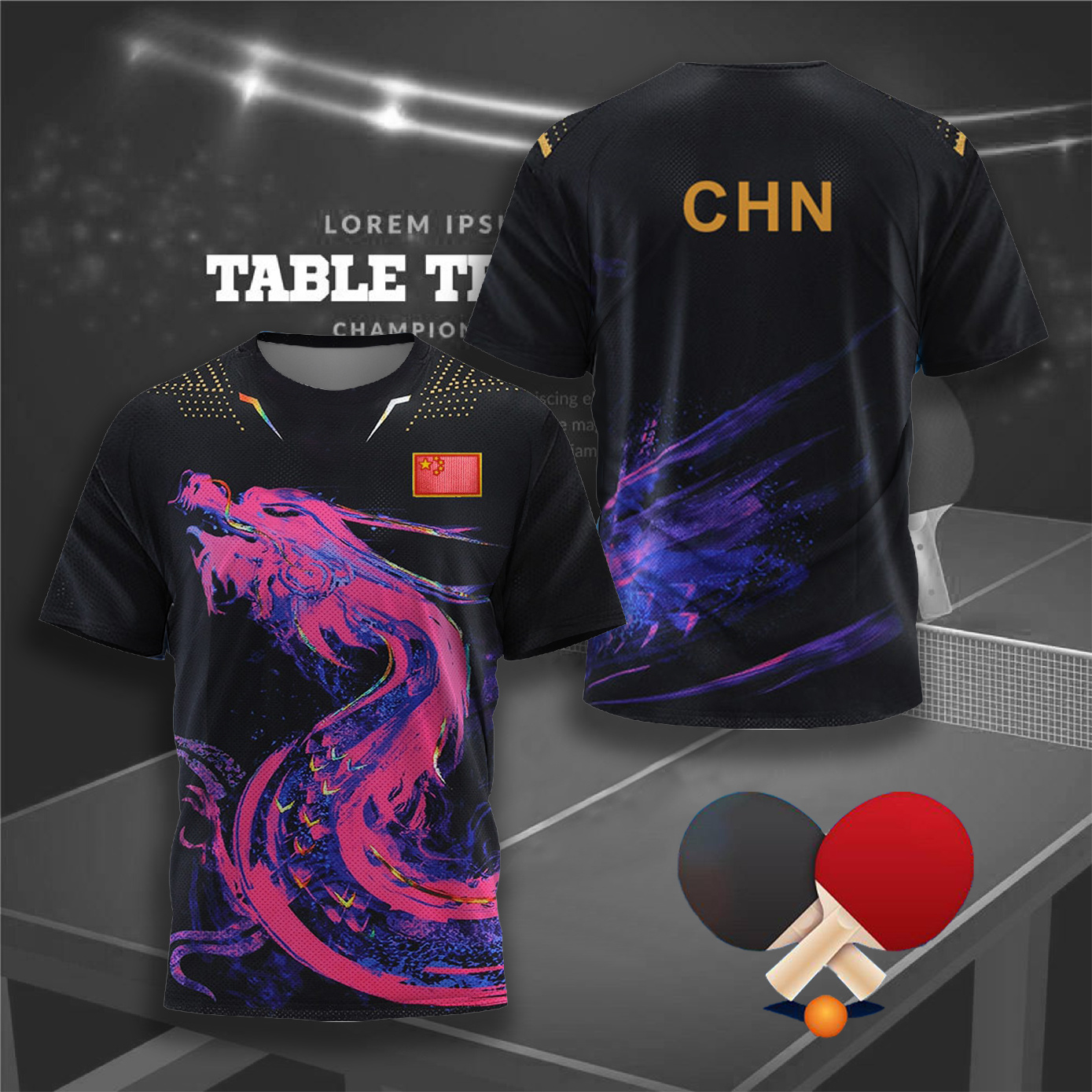 CHINA Dragon Table Tennis Grap - Table Tennis Jersey Butterfly ulasan dan harga