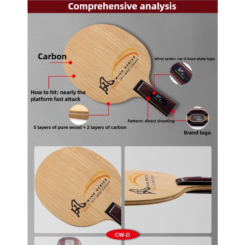 DHS Wind Series CW-C CW-D Tabl - Table Tennis Grip Types ulasan dan harga