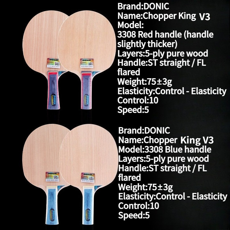DONIC Chopper V3 Table Tennis  - Table Tennis Grip Types ulasan dan harga